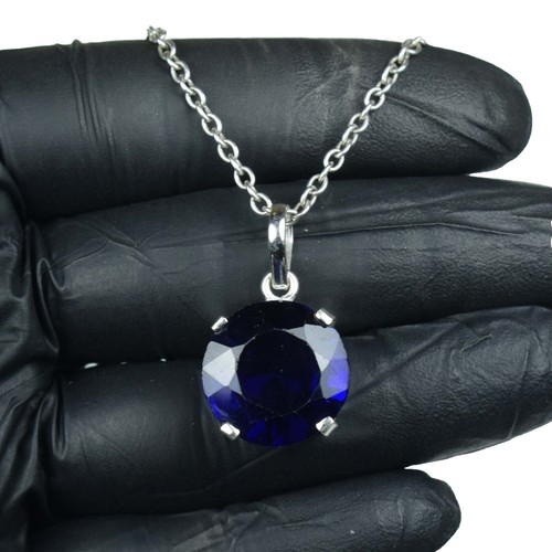 Pendentif En Argent 925 Certifié AGL, Saphir Padparadscha Naturel 25 Carats, Taille Trillion - Neuf Sans Emballage