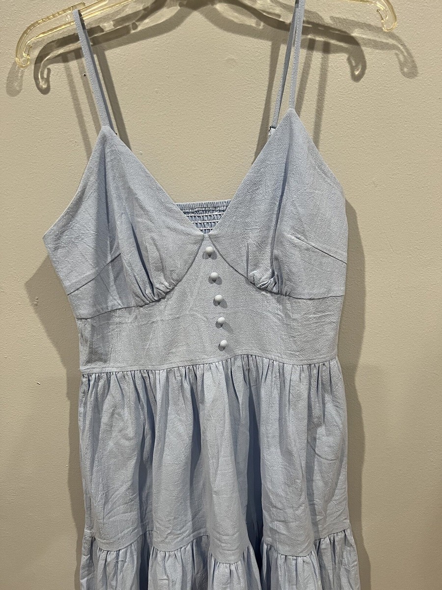 blue dress for baby girl Blue Floral Applique Sequin Babydoll Dress | Purple Door main image 1