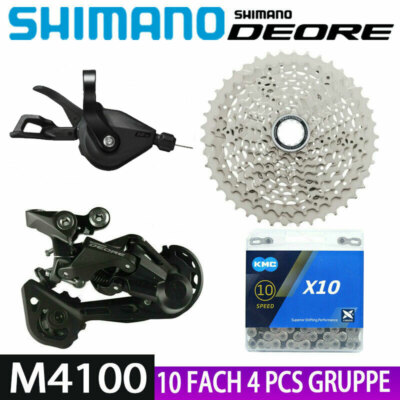 SHIMANO Deore M4100 MTB Gruppe Schalthebel 1X10 Speed Kette Schaltwerk 10/11-42T