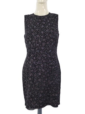 Elegant Vintage Black Dress Glitter Confetti Shiny Polka Dot Mona Lisa size  S | eBay UK