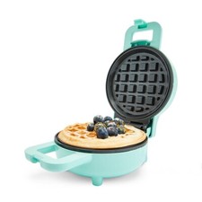 Electric Mini Waffle Maker Non-stick Kitchen Decor Cooking Ware Green Aus New