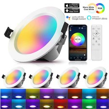1-20Pack 4Inch LED Downlight,Dimmable Recessed Ceiling Spot Lights RGB WW CW 9W