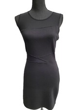 Forever 21 Black Dress (M) Sheer Panels@ Bodice & Waist Sleeveless