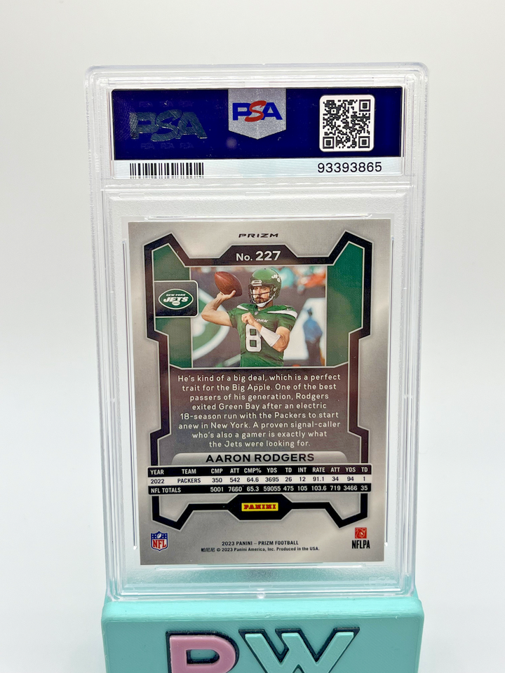 AARON RODGERS 2023 PRIZM SNAKESKIN PSA 9 eBay