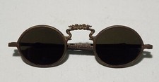ANTIQUE CHINESE FOLDING BRASS SUNGLASSES