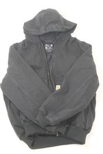 Carhartt Black Loose Fit 0J0140-M Quilted Active Canvas Jacket J140 Size Large