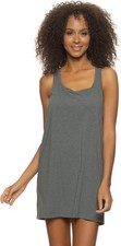Felina Organic Cotton Stretch Racerback Chemise, Gray, M, L, NWT