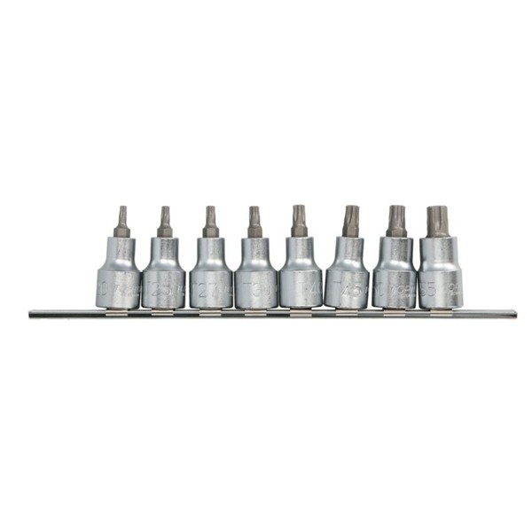 Torx-Stecknusssatz Toptul 1/2 Zoll 8 Stk T20, T25, T27, T30, T40, T45, T50, T55-image
