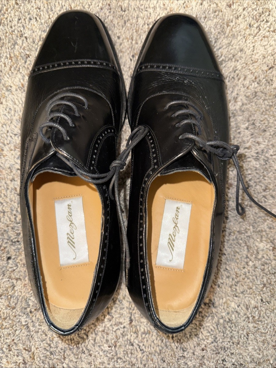 Mezlan Nicola‎ Mens Black Leather Cap Toe Lace Up Shoes 9 1/2 M Made In Spain Mezlan Amaro Leather Cap Toe Black Clearance Only - Sherman  main image 4