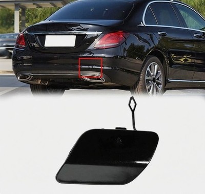 Black For Mercedes-Benz C300 Rear Bumper Tow Hook Eye Hole Cover Cap 2058850224