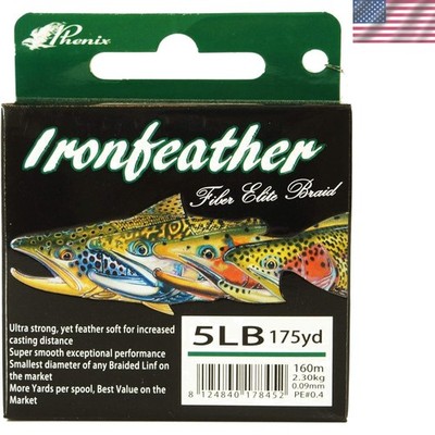 Durable Multi-Strand Braided Fishing Line - 5LBS 175YDS for Serious Fishermen