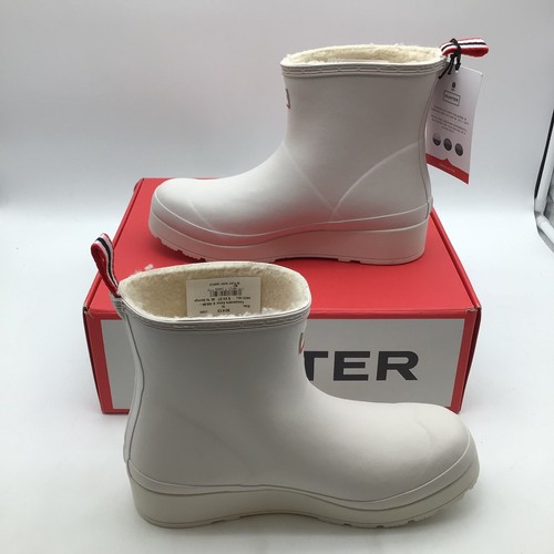 Hunter Play Short Insulated Rain Boots White Womens Size 10 Waterproof NEW - Picture 2 of 10