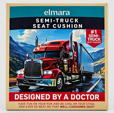 Elmara Semi-Truck Seat Cushion Black Memory Foam Truck Driver Seat Pad