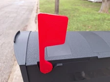 Full-Size Red Mailbox Replacement Flag for Rubbermaid/Gibraltar Durable Snap-Fit