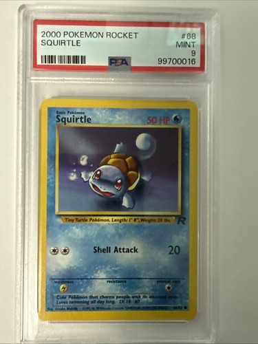 Squirtle 68/82 Team Rocket Regular PSA 9