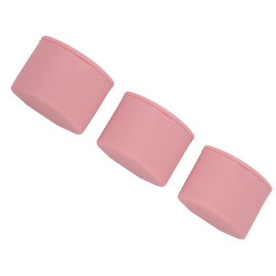 Silicone Cream Jars Portable Pink Refillable Silicone Makeup Containers Set KUI