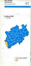 Topograficzna mapa powiatu 1:50 000, arkusz 41 powiat i miasto AACHEN