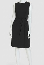 Calvin Klein Women's Black Sleeveless Chain-Embellished Sheath Dress Size 8