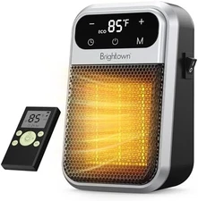 Plug in Heater with Remote Outlet Space Heater Touch LED Display