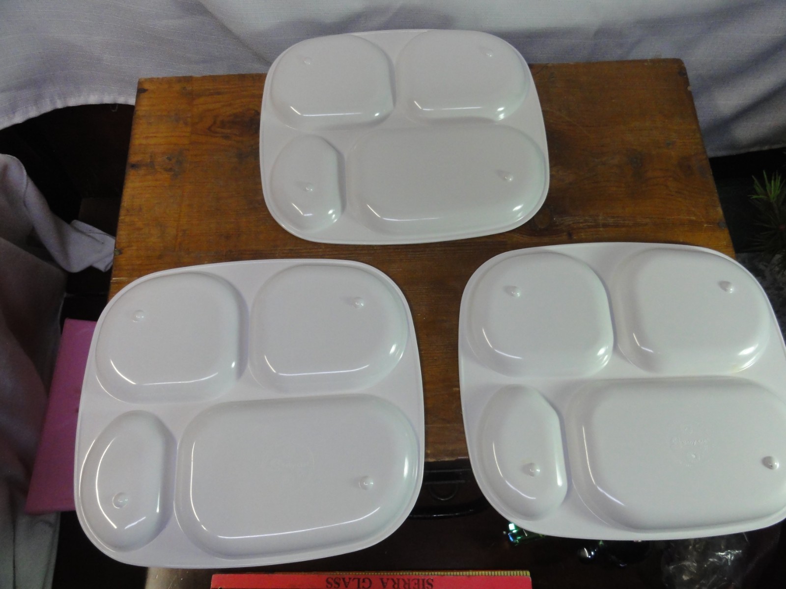 3 Baby Cie Divided Melamine Plates French Ballerina Pirate Ocean Theme EUC