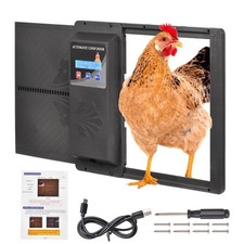Extra Large Battery Automatic Chicken Coop Door Poultry Gate W/ Timer