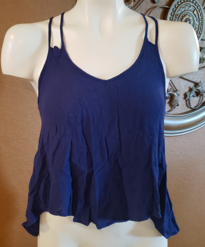 Sienna Sky Navy Blue Strappy Tank Size XS