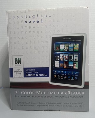 Pandigital Novel eReader Tablet, 1GB, Wi-Fi, 7in White Barnes & Noble BRAND NEW 
