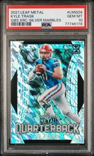 2021 LEAF METAL QUARTERBACKS XRC #LMQ04 KYLE TRASK QBS.XRC-SILVER MARBLES PSA 10