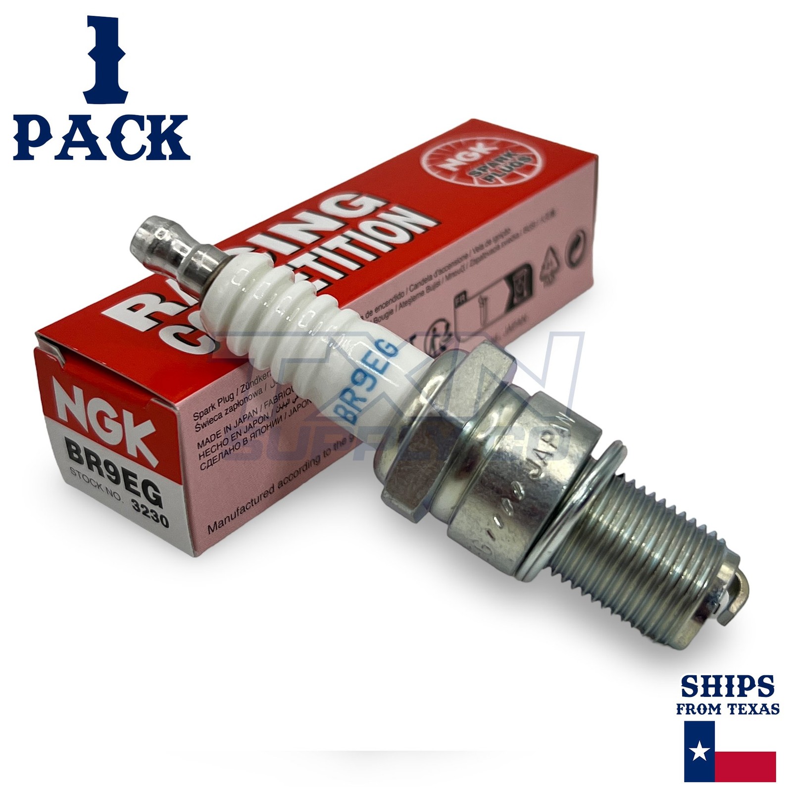 NGK 3230 BR9EG Racing Spark Plug, Pack of 1
