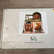 Mayberry Street Miniatures DIY Rainbow Cafe DollHouse Kit New Box Open