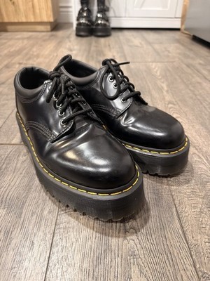 Dr. Martens Men’s Sz 10 Black Leather‎ Oxford Shoes Lace-Up 8053 8053 Leather Platform Casual Shoes in Black | Dr. Martens main image 4