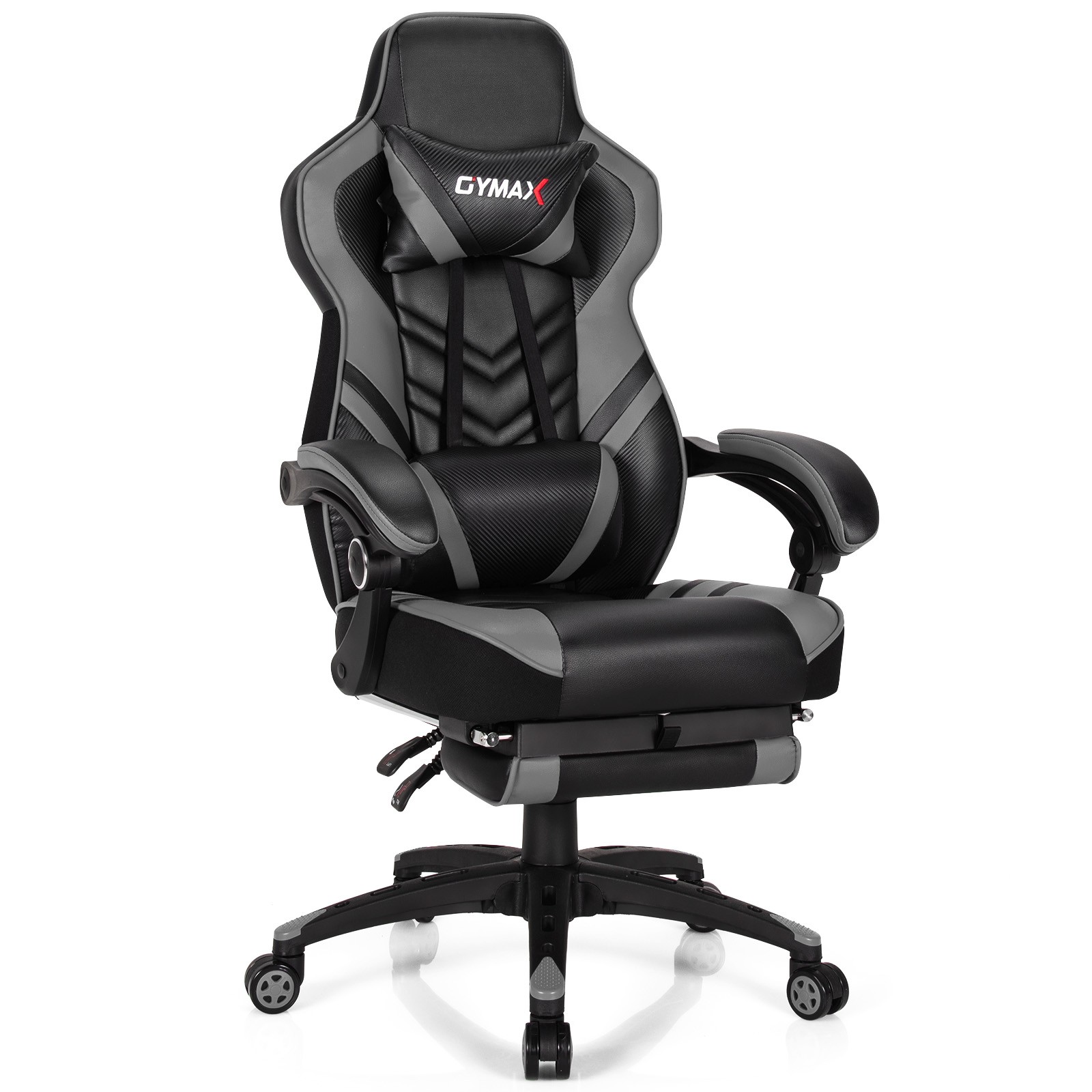 Costway Ergonomic Gaming Chair with Adjustable Height Swivel & Footrest for Office or Desk