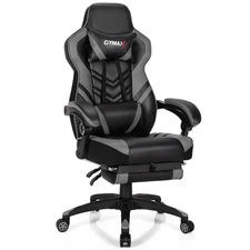 Costway Gaming Chair Adjustable Swivel Office Computer Desk Chair w/Footrest