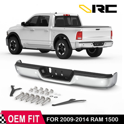 VRC Chrome Rear Bumper For 2009-2018 Dodge Ram 1500 2010-12 2500 3500 W/ Sensor