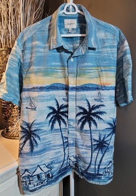 Red Head Tropical Hawiian Shirt Mens Vacation Button Down Short Sleeve Sz 2XL