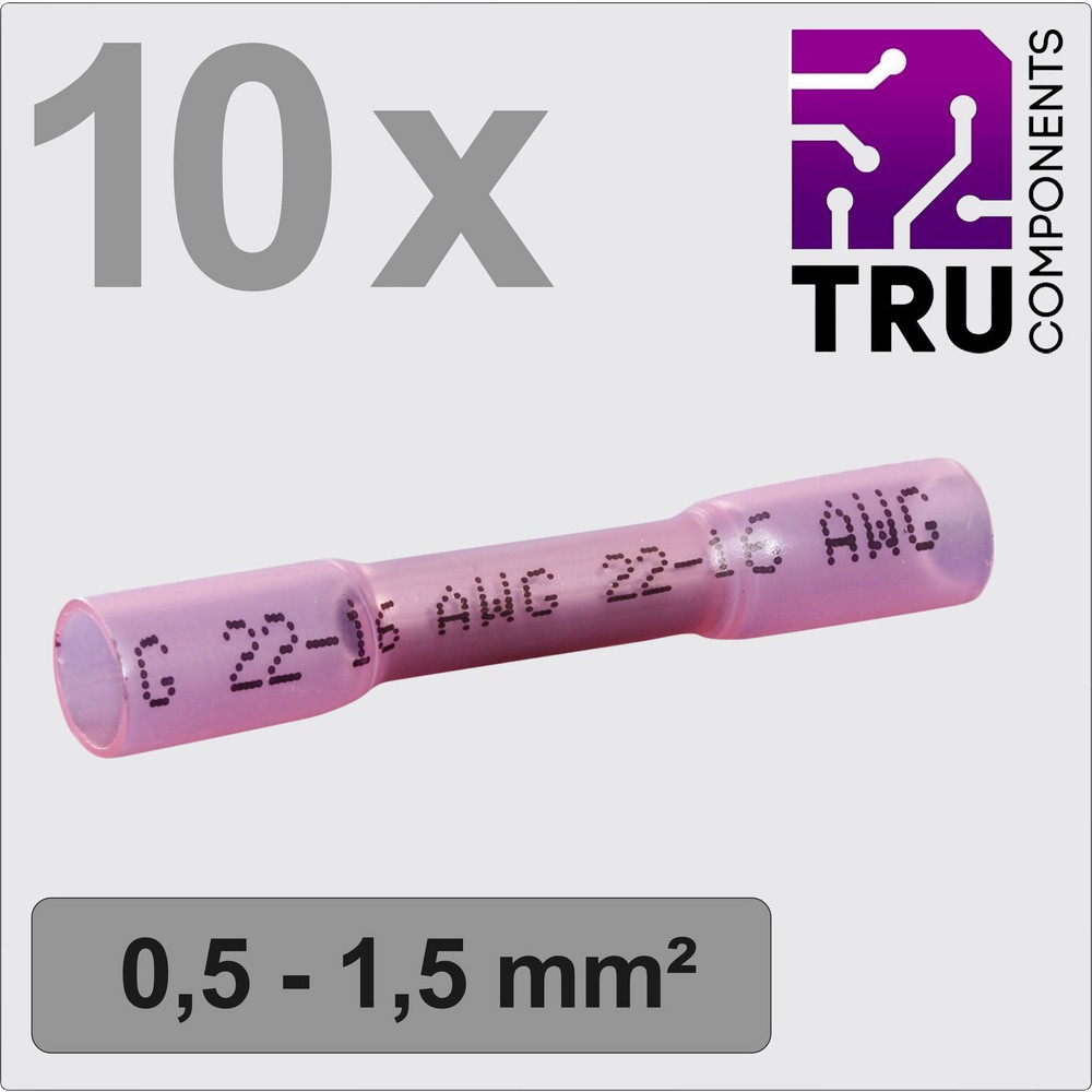 TRU COMPONENTS TC-13448492 Stoßverbinder mit Schrumpfschlauch 0.5 mm² 1.5 mm²...
