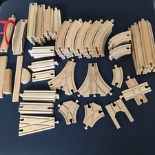 Large Lot Wooden Railway Train Track- Thomas Friends/Brio Compatible Bridges