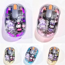 Kuromi Doll Magnetic Transparent RGB Wireless Bluetooth Mouse Silent Receiver
