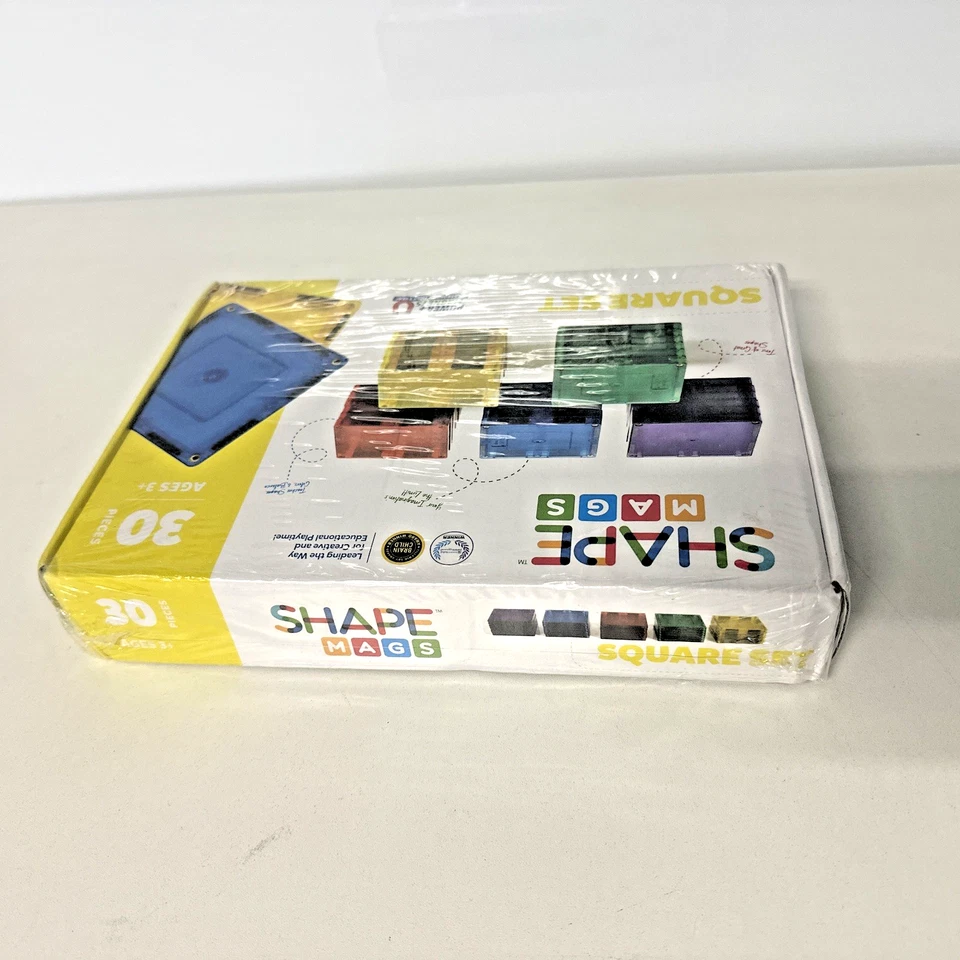Shapemags 30 Piece Set Magnet Building Tiles Magnetic Blocks - Square Tile NEW - Image 4 of 4