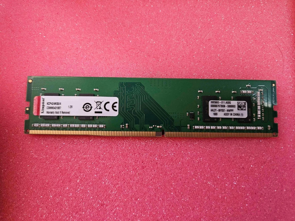 Kingston PC4-19200 (DDR4-2400) Bus Speed Computer RAM 4 GB Total