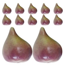 12 PCS Realistic Artificial Fig 2.36 Inch Lifelike Faux Fruit Models Props