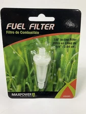 Maxpower 334283 Lawn Mower Inline 1/4" Fuel Gas Filter