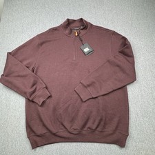 Greg Norman Maroon 1/4 Zip Performance Fabric Pullover Mens Size XL