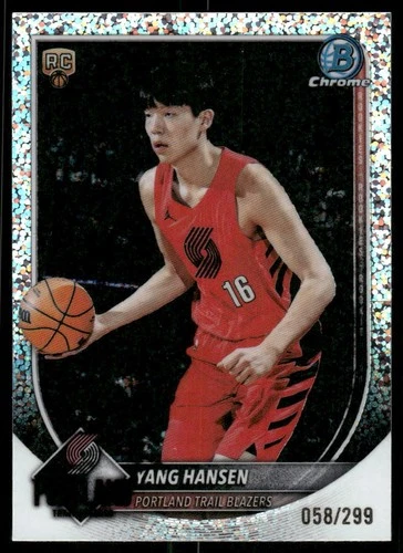 2025-26 Bowman #BCV-16 Yang Hansen Chrome Speckle Refractors #/299