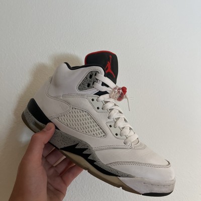 Jordan 5 White Cement Sneakers Size 8