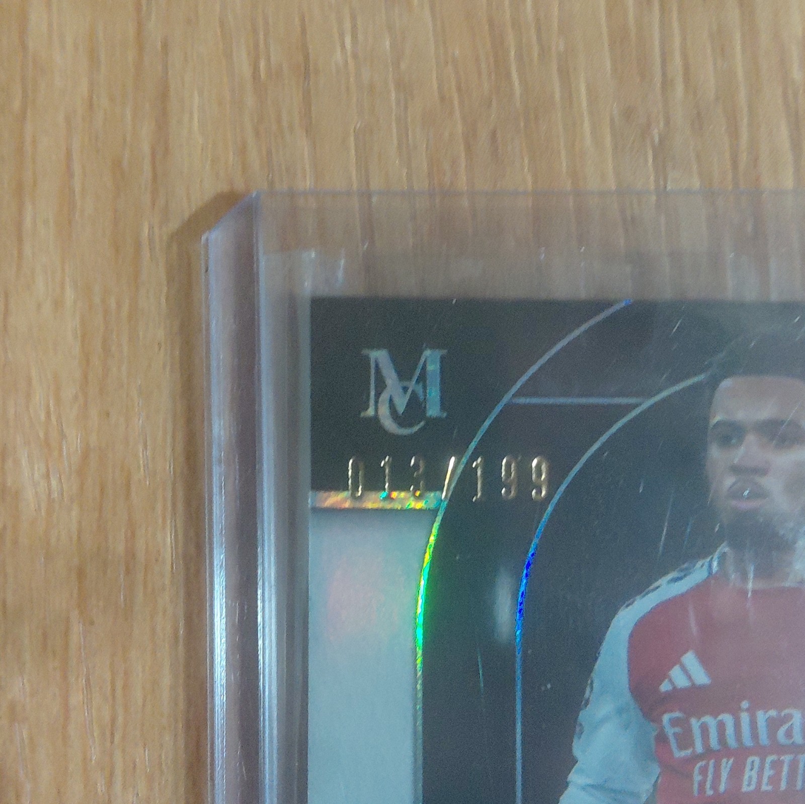 Topps Museum UEFA Club 2024-25 Ethan Nwaneri Arsenal Rookie Auto 13/199 MRA-NW view 5