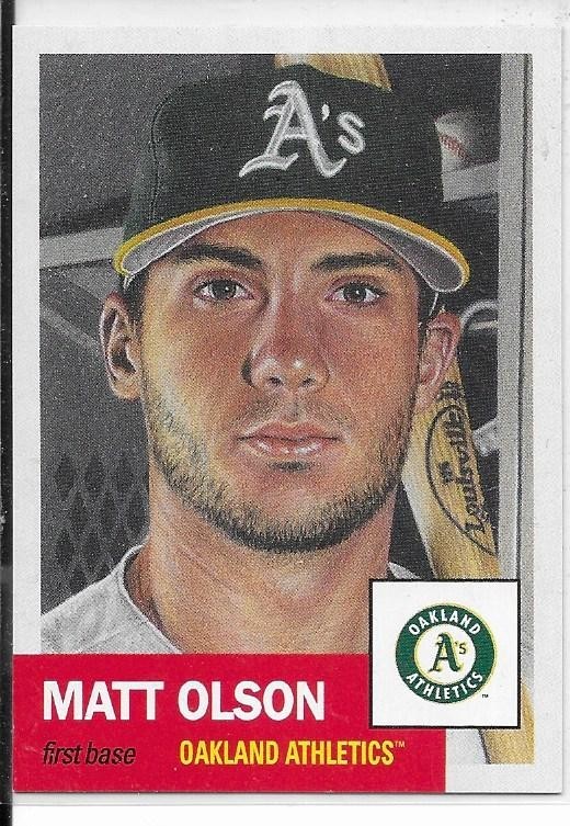 2018 Topps Living now  - Matt Olson #21 Athletics A's - 1953 Design