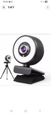 2KHD Webcam with mount and Tripod, camera, Mic and light all in one.