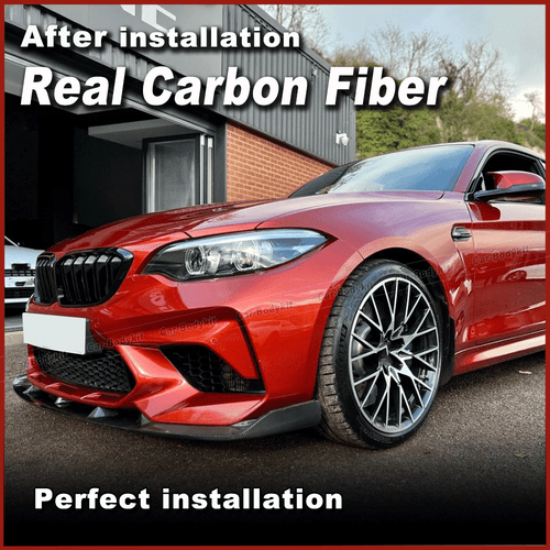 Carbon Frontlippe Front Spoiler Ansatz Schwert Passt für BMW F87 M2 Competition - Picture 4 of 12