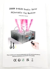 2000W 16LED Halloween Fog Machine RGB Light Smoke Effect RGB DMX Vertical Spray